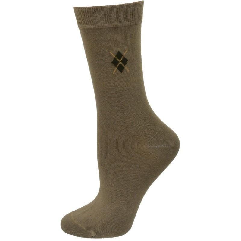 Women's Argyle Pattern Rayon Crew Super Soft Socks - Wear Sierra