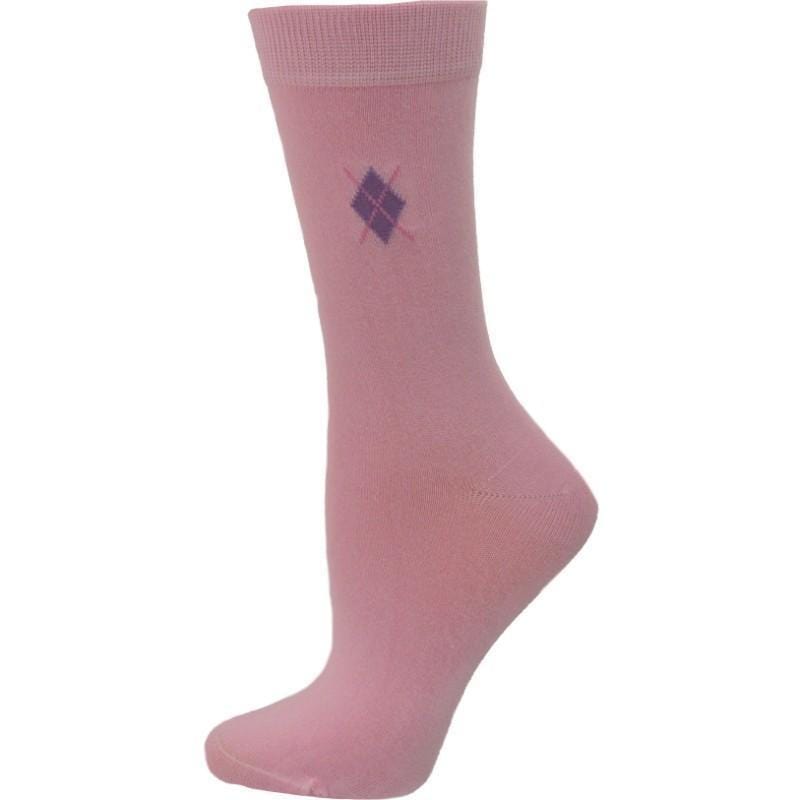 Women's Argyle Pattern Rayon Crew Super Soft Socks - Wear Sierra