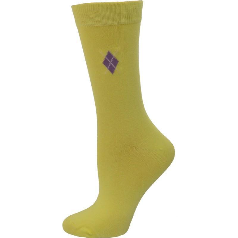 Women's Argyle Pattern Rayon Crew Super Soft Socks - Wear Sierra
