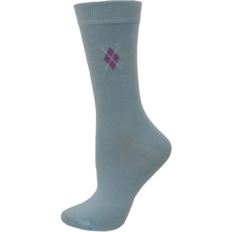 Women's Argyle Pattern Rayon Crew Super Soft Socks - Wear Sierra