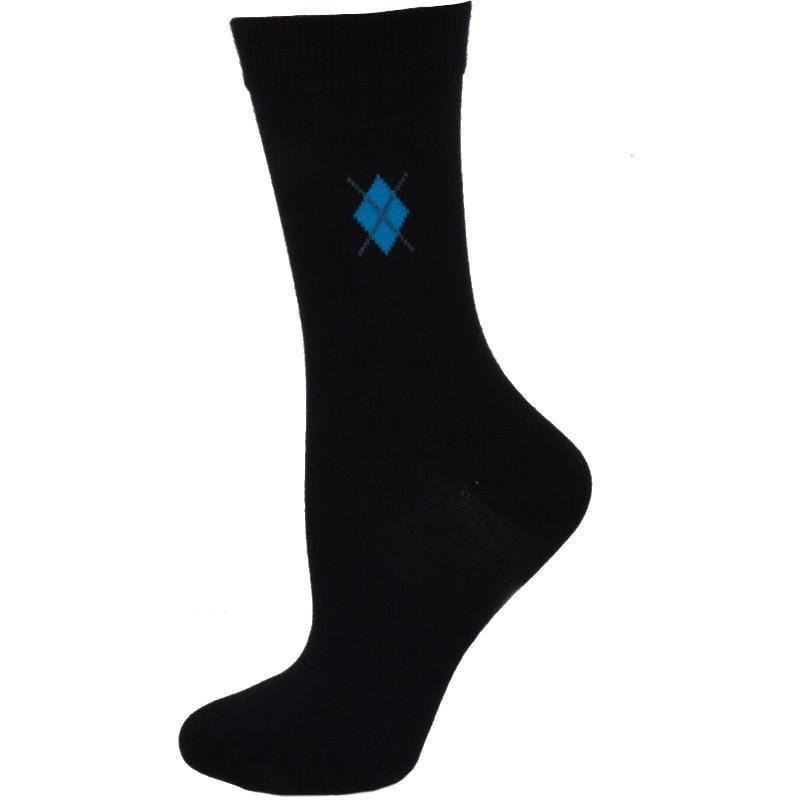 Women's Argyle Pattern Rayon Crew Super Soft Socks - Wear Sierra