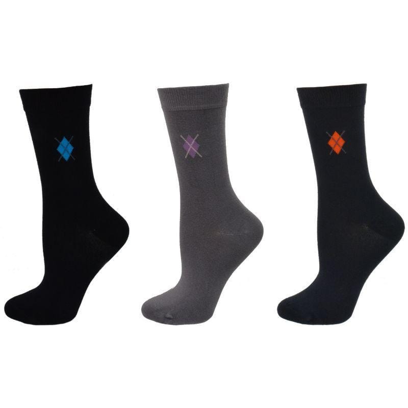 Women's Argyle Pattern Rayon Crew Super Soft Socks - Wear Sierra