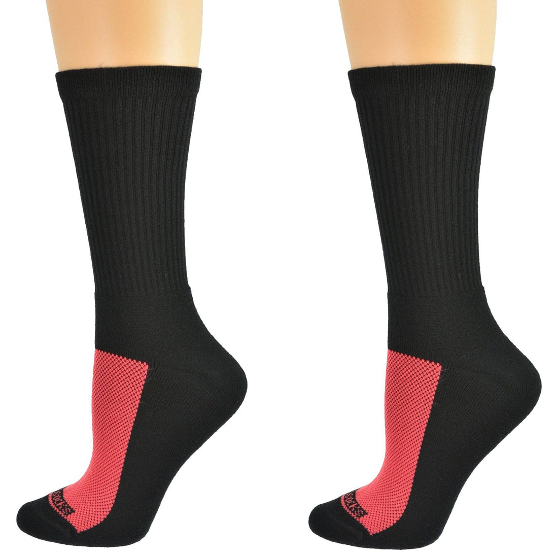 Women's Athletic Crew Socks, Colorful Cotton Athletic Cushioned Socks, 2 Pair Pack - Wear Sierra