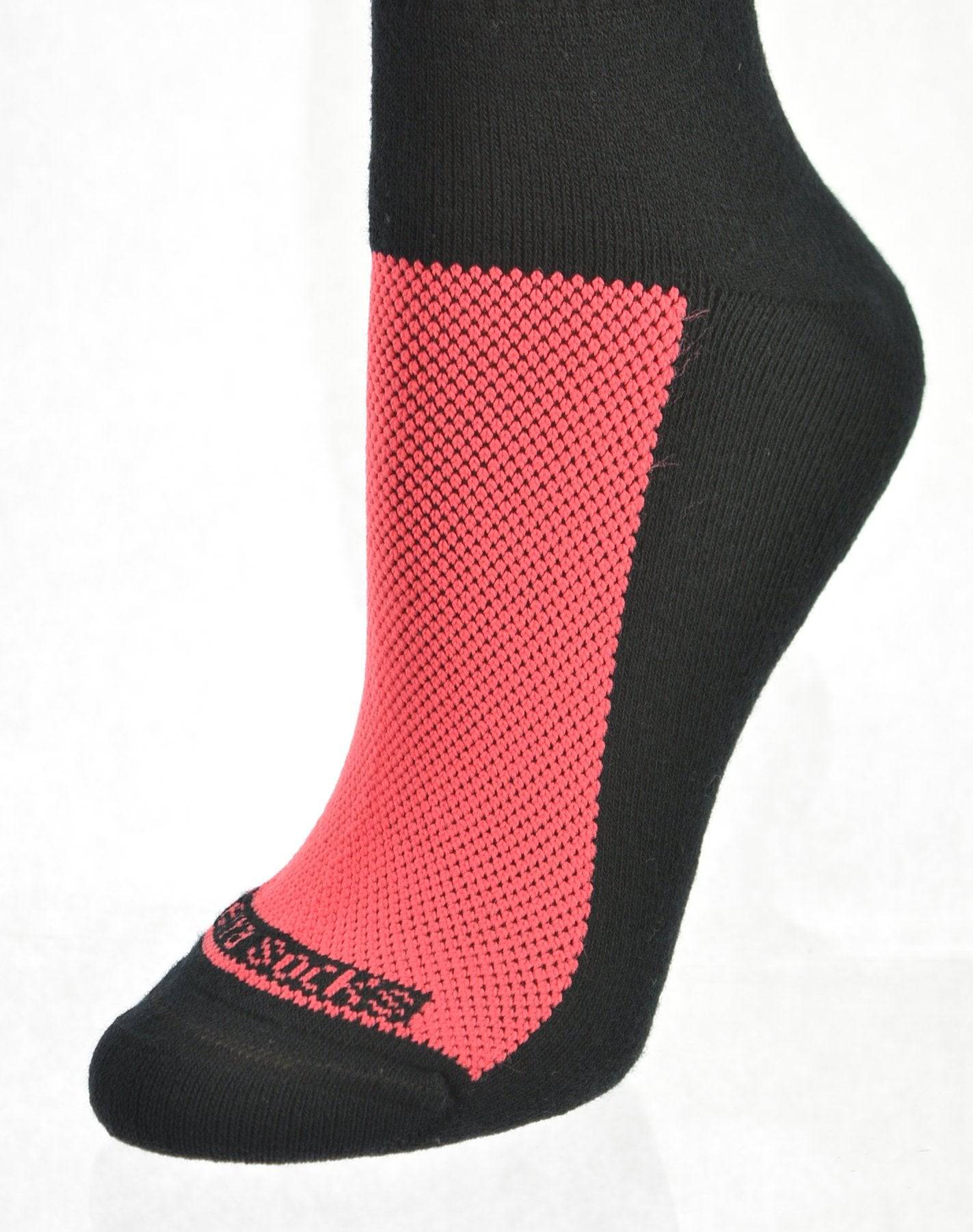 Women's Athletic Crew Socks, Colorful Cotton Athletic Cushioned Socks, 2 Pair Pack - Wear Sierra