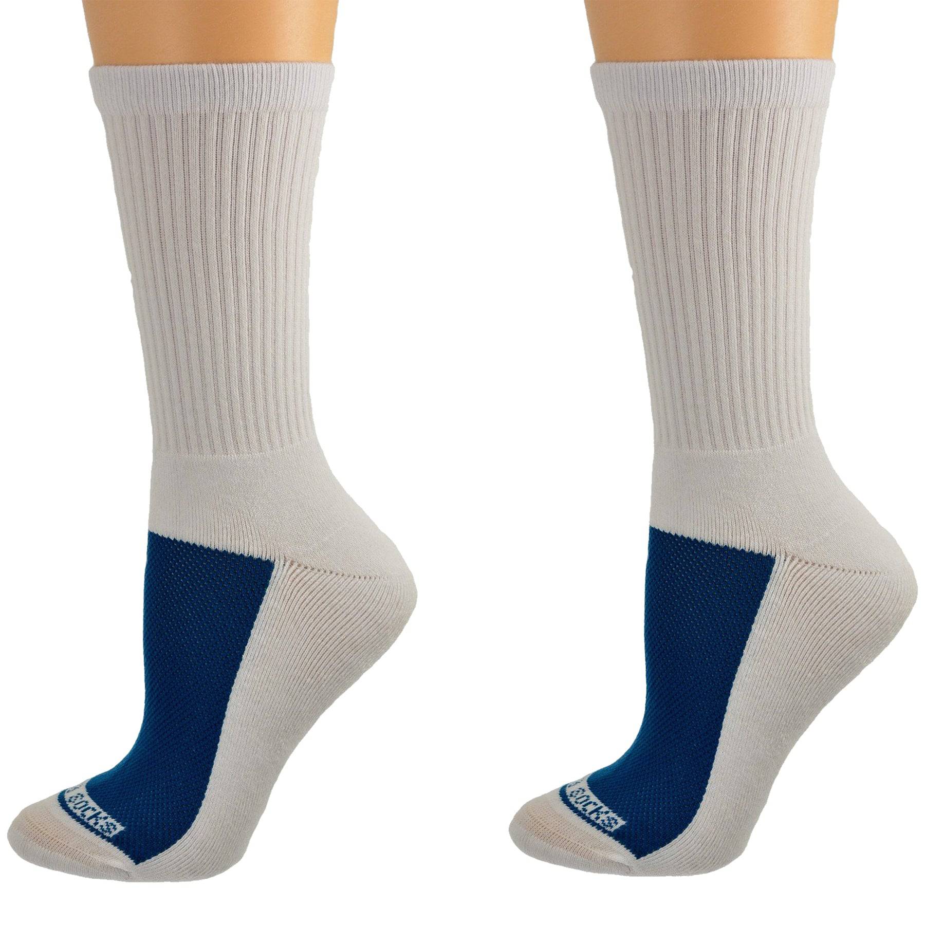 Women's Athletic Crew Socks, Colorful Cotton Athletic Cushioned Socks, 2 Pair Pack - Wear Sierra