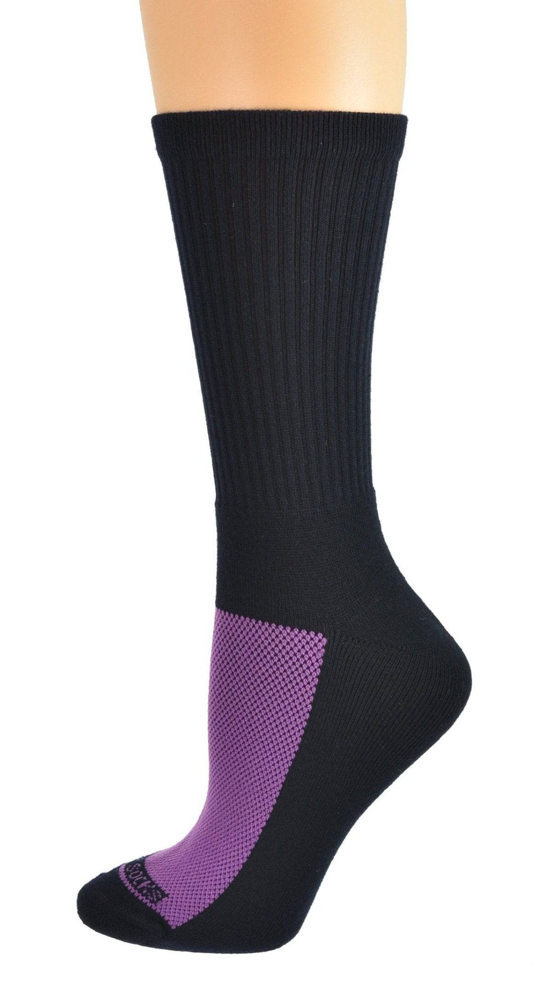 Women's Athletic Crew Socks, Colorful Cotton Athletic Cushioned Socks, 2 Pair Pack - Wear Sierra