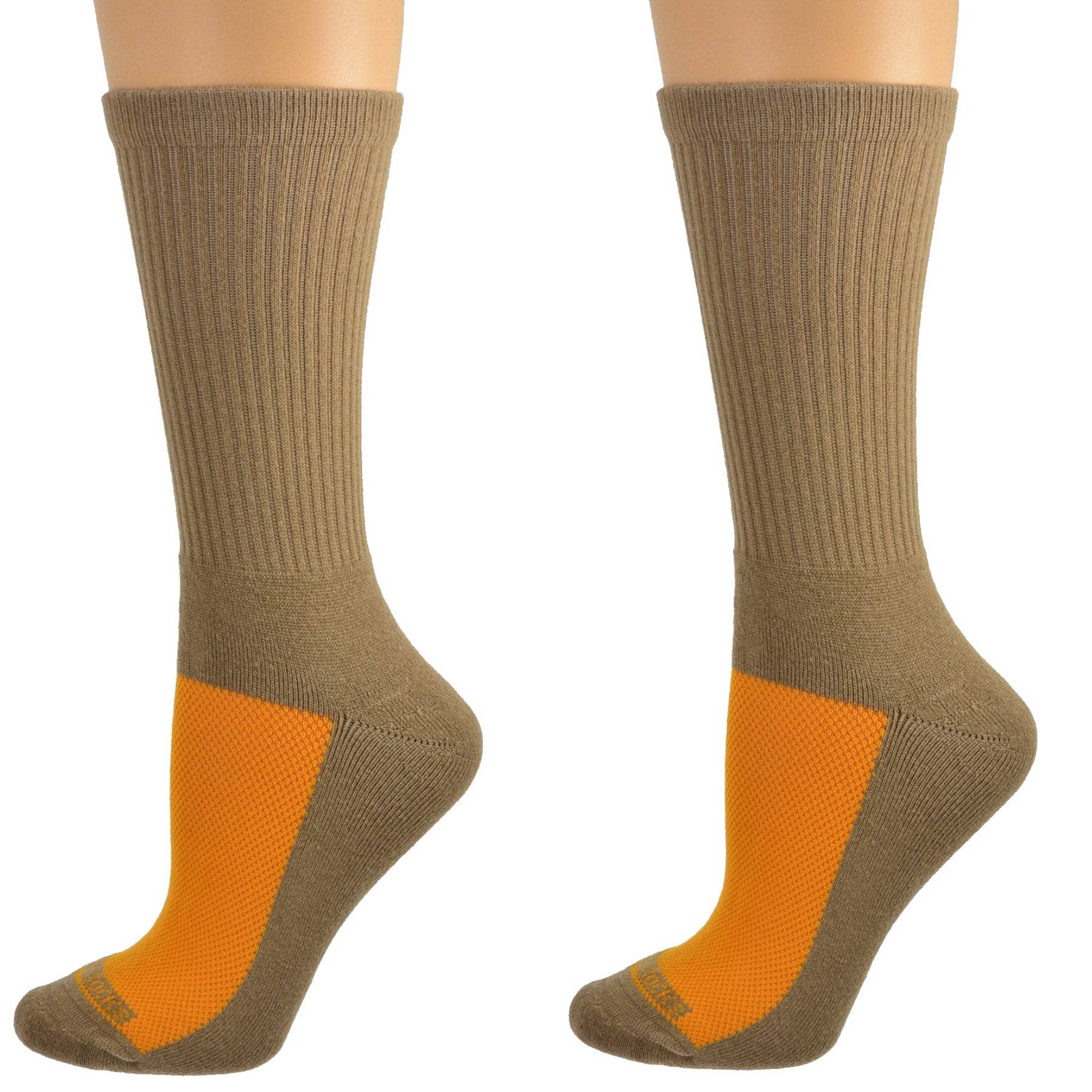 Women's Athletic Crew Socks, Colorful Cotton Athletic Cushioned Socks, 2 Pair Pack - Wear Sierra