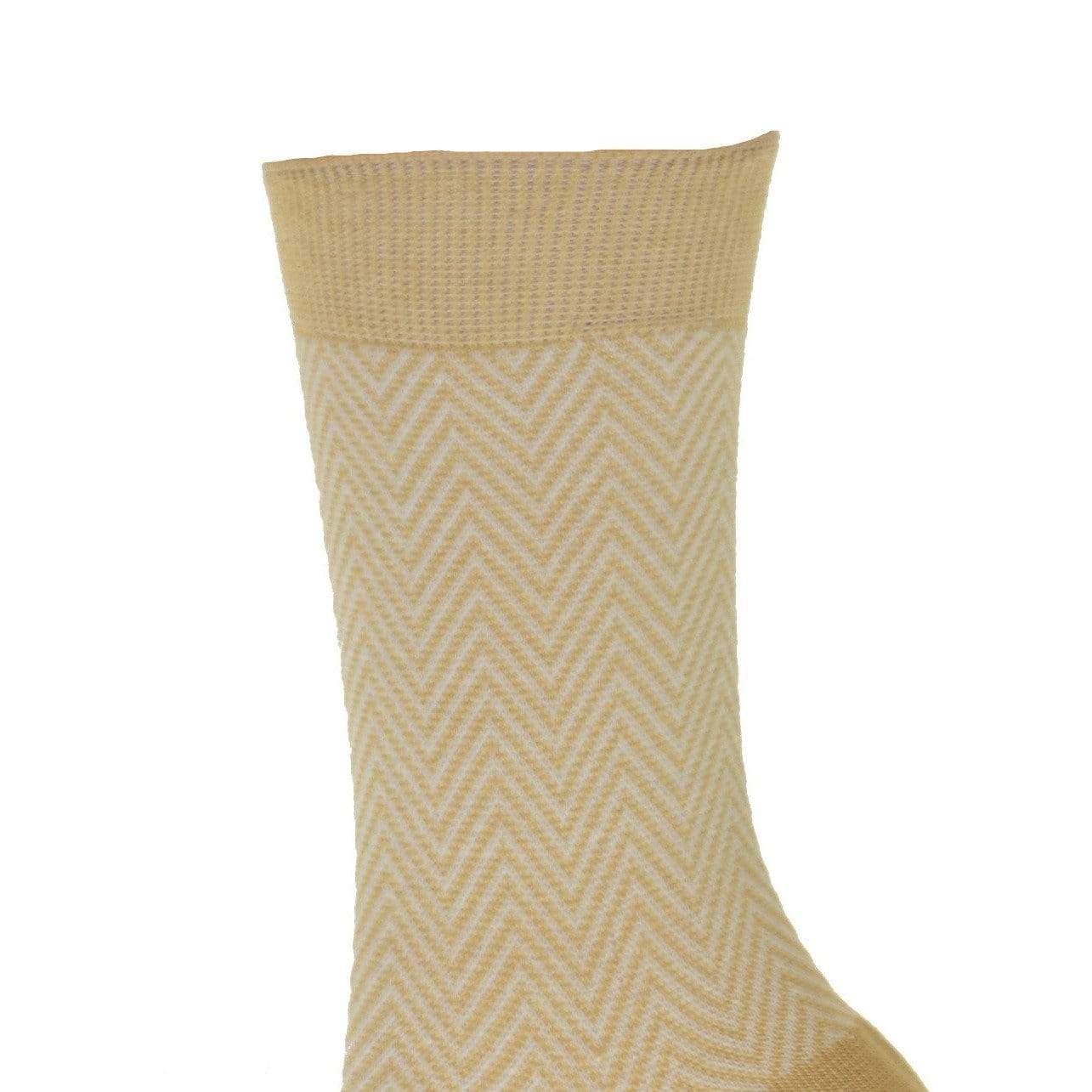 Women's Casual Crew Dress Socks, Silky Viscose Herringbone Dress Socks - Wear Sierra