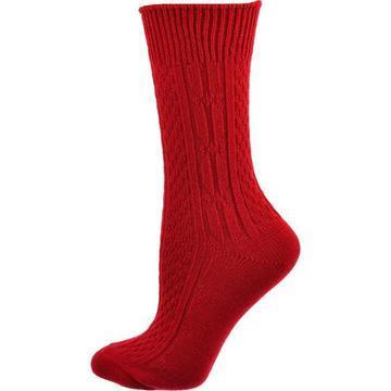 Women's Classic Cable Knit Acrylic Crew Socks 2 Pair Pack - Wear Sierra