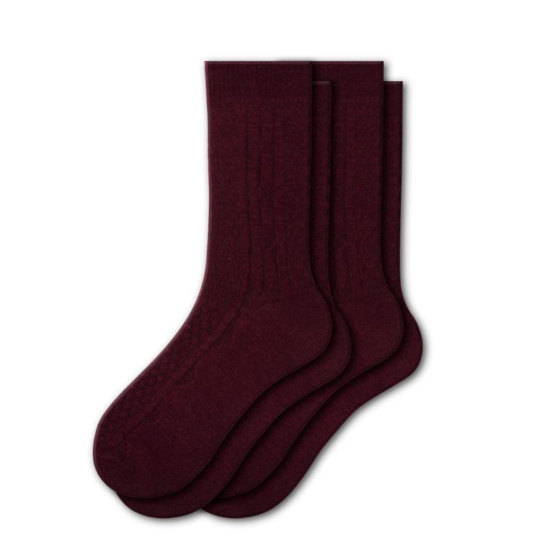 Women's Classic Cable Knit Acrylic Crew Socks 2 Pair Pack - Wear Sierra