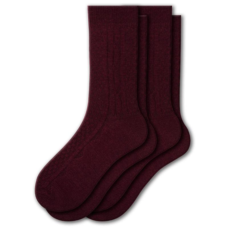 Women's Classic Cable Knit Acrylic Crew Socks 2 Pair Pack - Wear Sierra