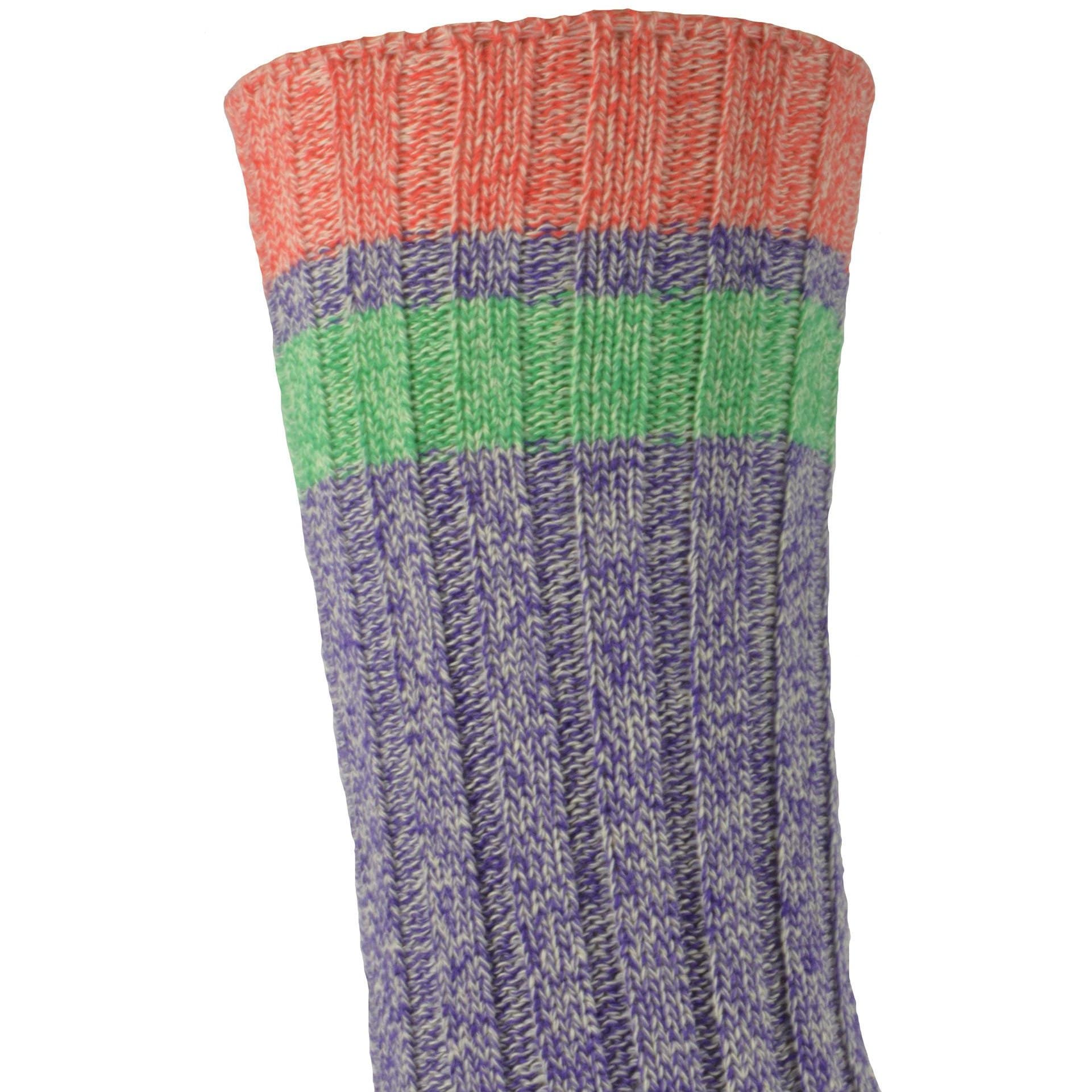 Women's Colorful Hiking, Outdoor Socks, Comfortable Marled Pattern Cotton Socks - Wear Sierra
