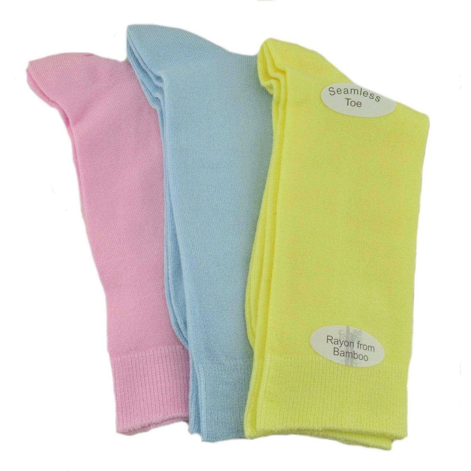 Women's Colorful Silky, Rayon Crew Socks in 3 Pair Packs - Perfect for Spring & Summer - Wear Sierra
