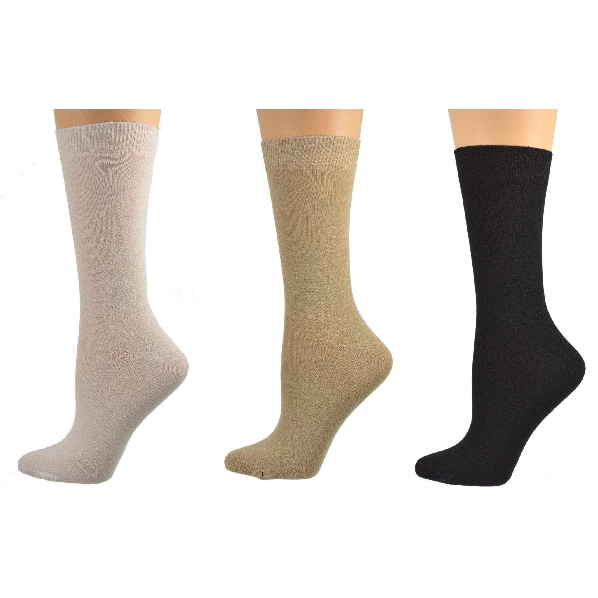 Women's Colorful Silky, Rayon Crew Socks in 3 Pair Packs - Perfect for Spring & Summer - Wear Sierra