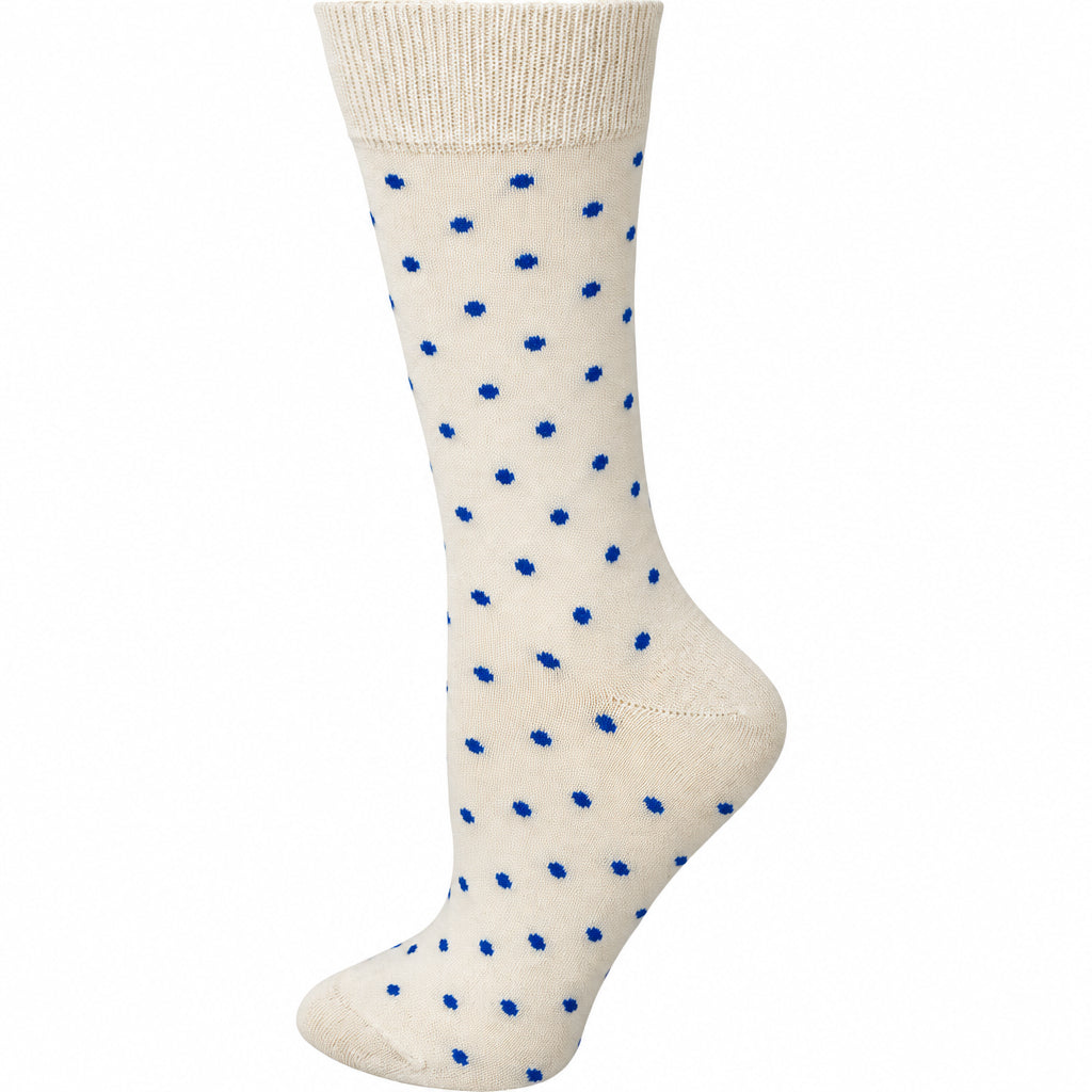 Women's Combed Cotton Crew Socks, Colorful Pin Dot Casual Women's 3 Pair Packs - Wear Sierra