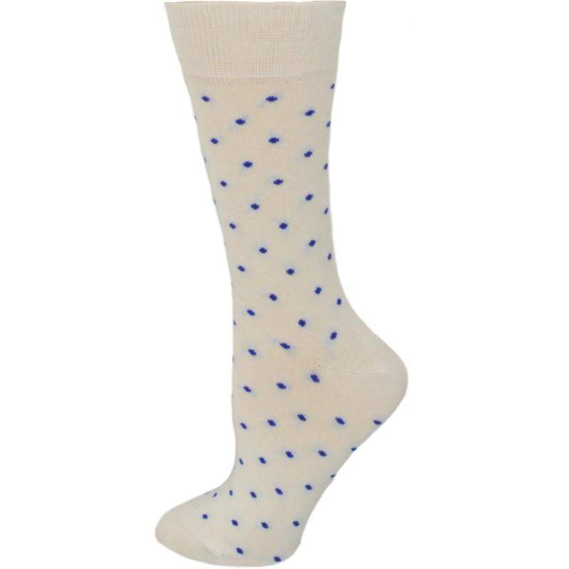 Women's Combed Cotton Crew Socks, Colorful Pin Dot Casual Women's 3 Pair Packs - Wear Sierra