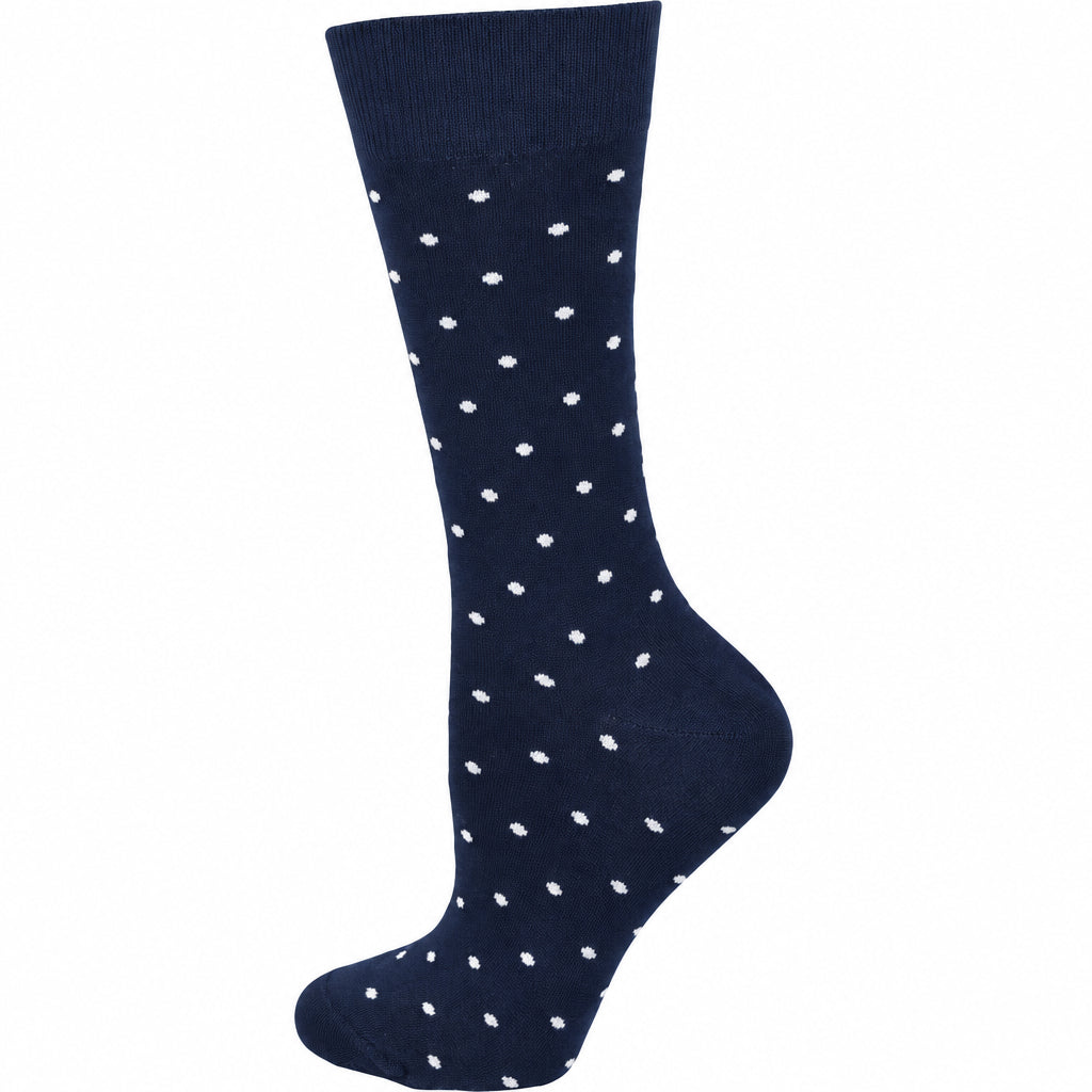 Women's Combed Cotton Crew Socks, Colorful Pin Dot Casual Women's 3 Pair Packs - Wear Sierra