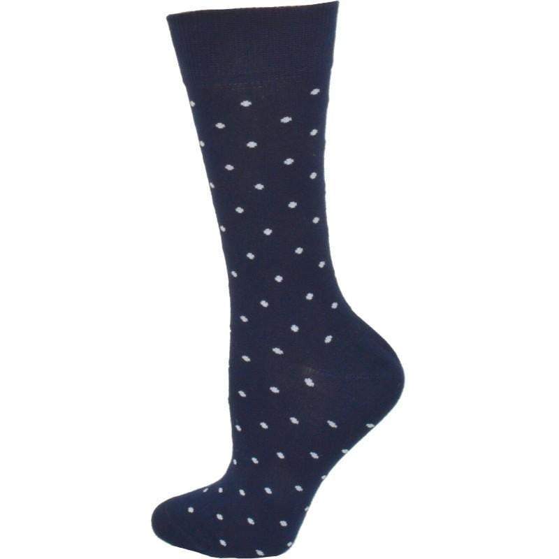 Women's Combed Cotton Crew Socks, Colorful Pin Dot Casual Women's 3 Pair Packs - Wear Sierra