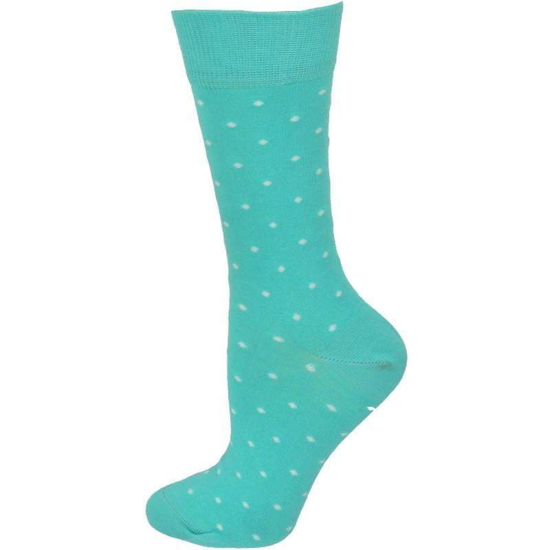 Women's Combed Cotton Crew Socks, Colorful Pin Dot Casual Women's 3 Pair Packs - Wear Sierra