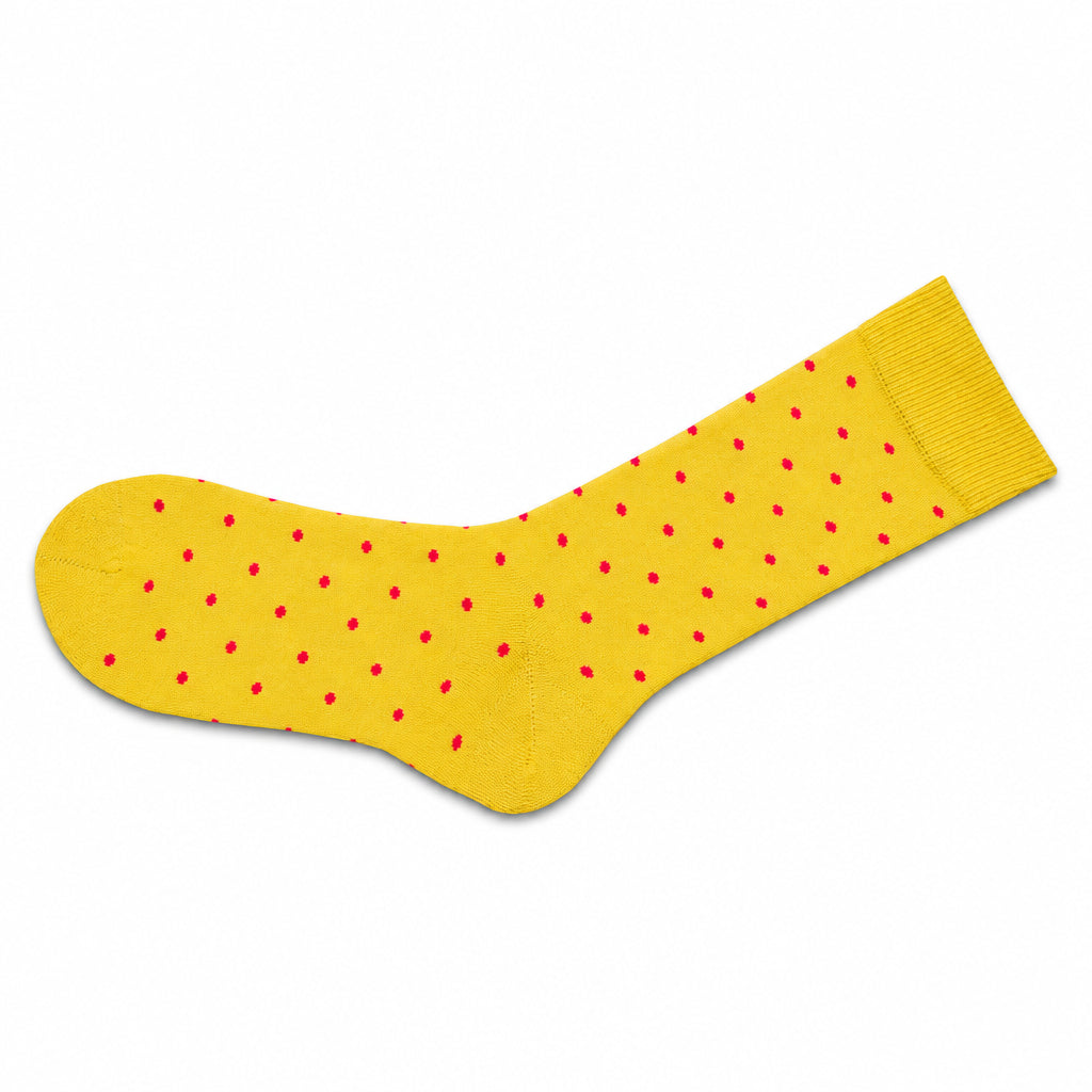 Women's Combed Cotton Crew Socks, Colorful Pin Dot Casual Women's 3 Pair Packs - Wear Sierra