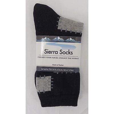 Women's Combed Cotton Crew Socks Patch Design - Women's Warm Black Socks - Wear Sierra