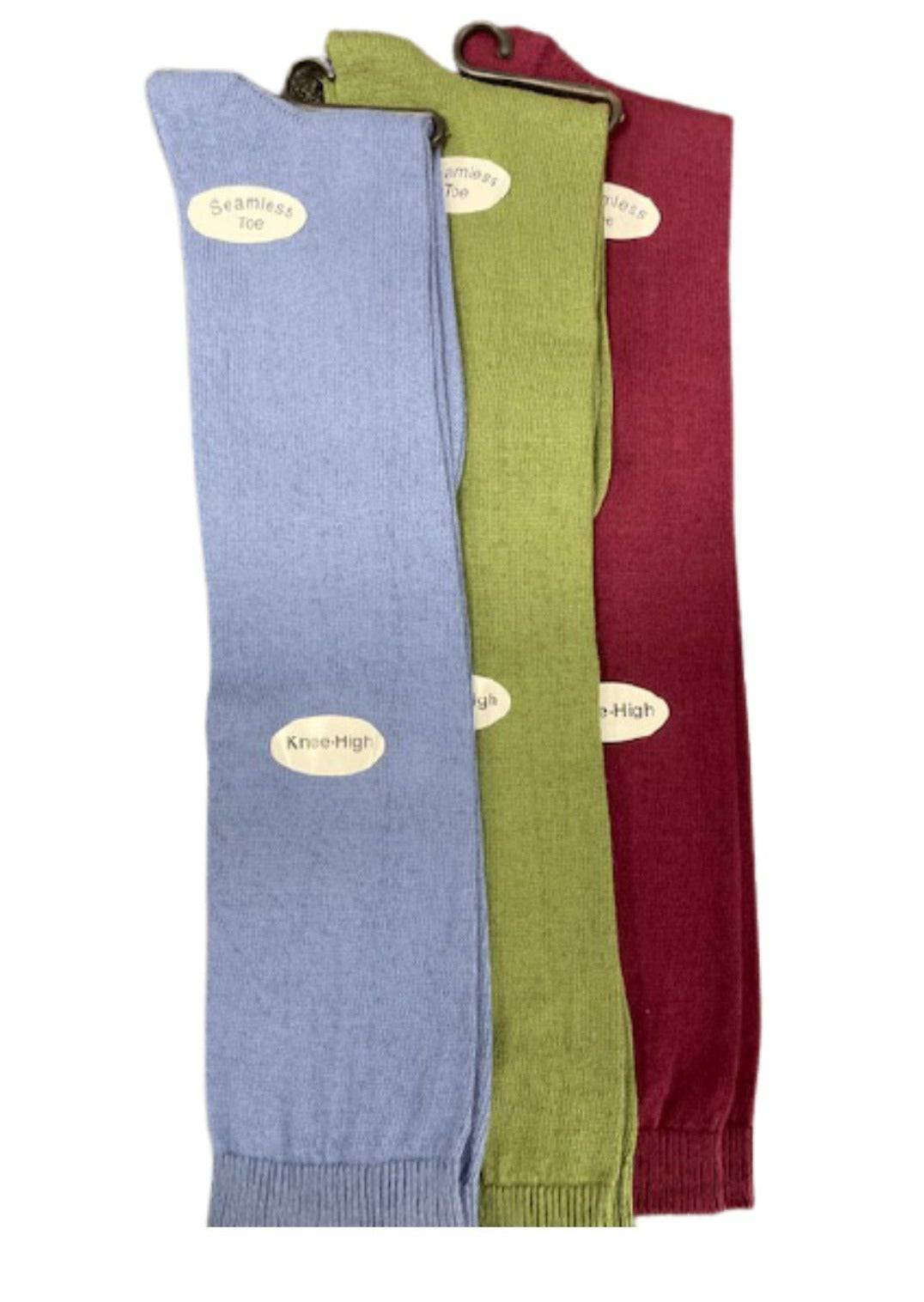 Women's Combed Cotton Knee Hi 3 Pair Pack in all Cotton - Wear Sierra