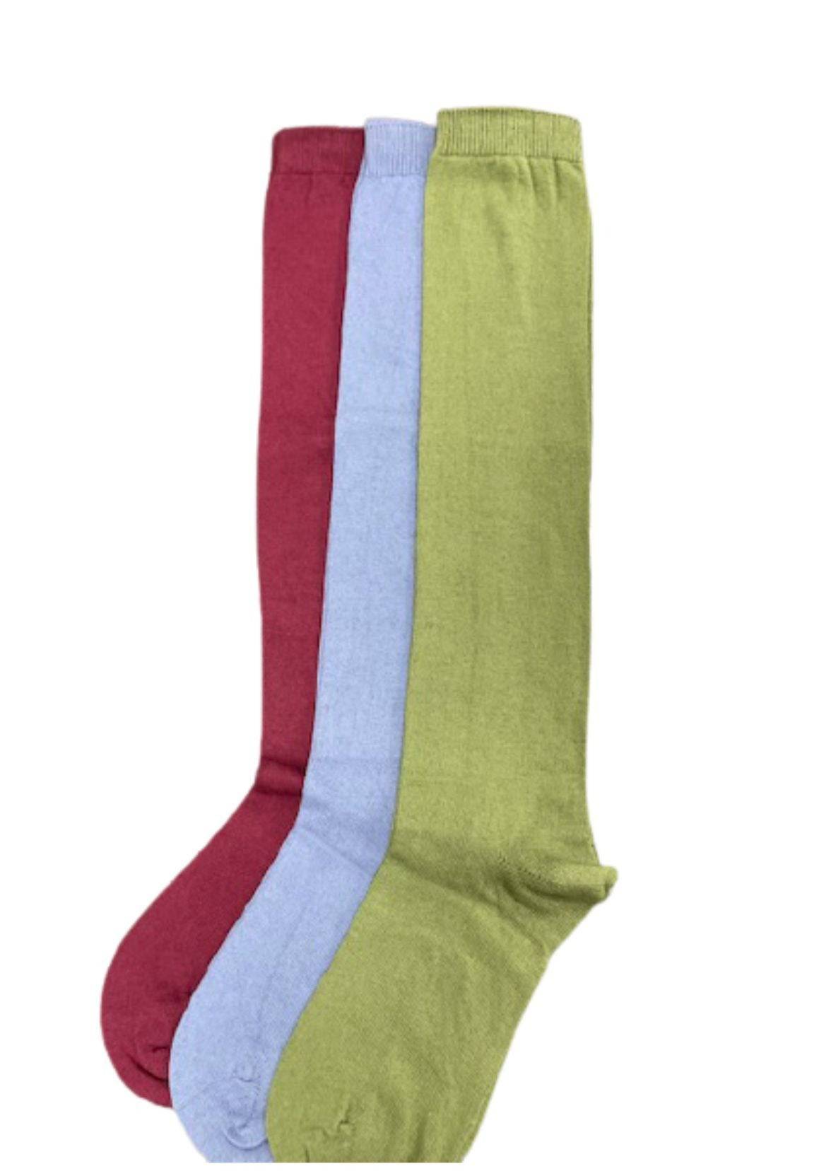 Women's Combed Cotton Knee Hi 3 Pair Pack in all Cotton - Wear Sierra