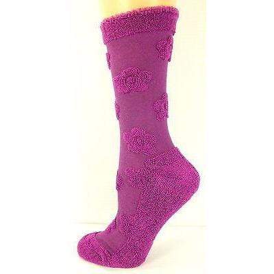 Women's Cotton Crew Sock with Cute Fashion Flower Design - Wear Sierra