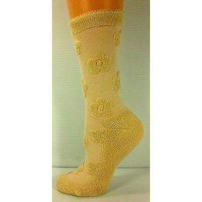 Women's Cotton Crew Sock with Cute Fashion Flower Design - Wear Sierra