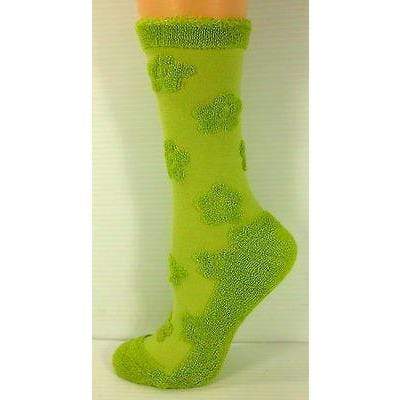 Women's Cotton Crew Sock with Cute Fashion Flower Design - Wear Sierra