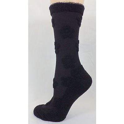 Women's Cotton Crew Sock with Cute Fashion Flower Design - Wear Sierra