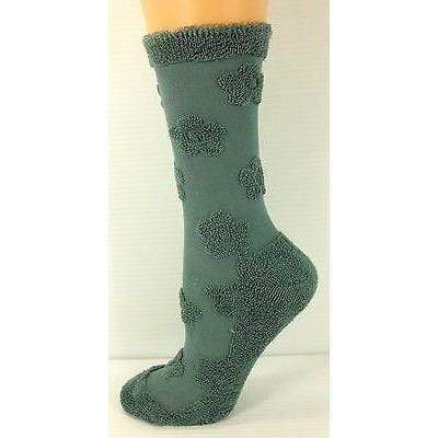 Women's Cotton Crew Sock with Cute Fashion Flower Design - Wear Sierra