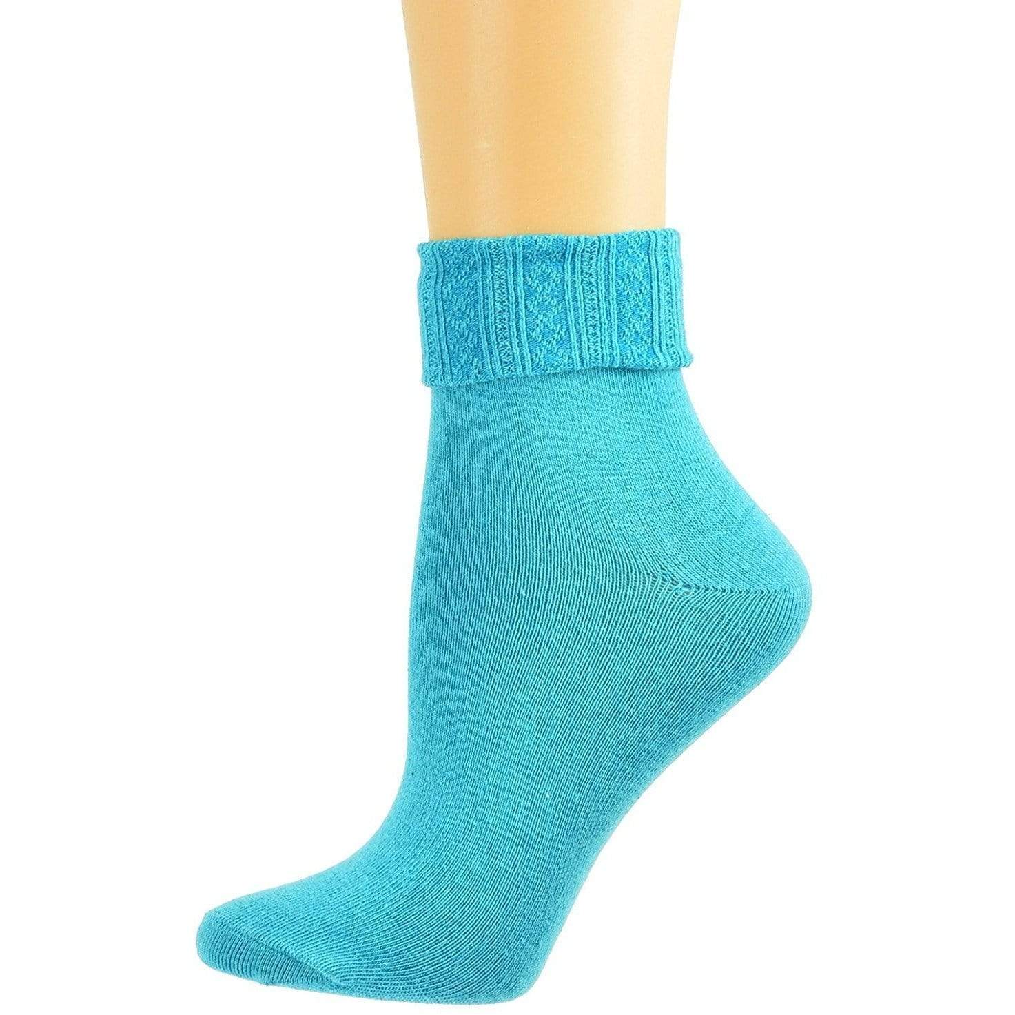 Women's Cotton Crew Socks in Beautiful Colors - in Convenient 6 Pair Packs - Wear Sierra