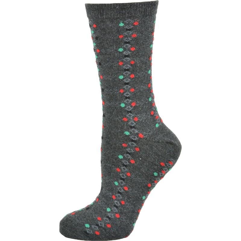 Women's Cotton Geometric Pattern Crew Socks - Wear Sierra