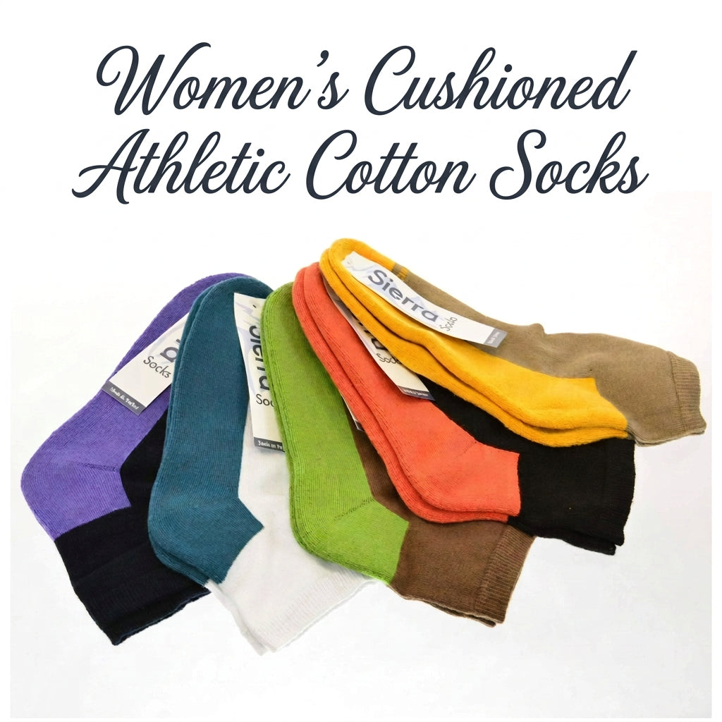 Women's Cushioned Athletic Cotton Ankle Socks - Wear Sierra