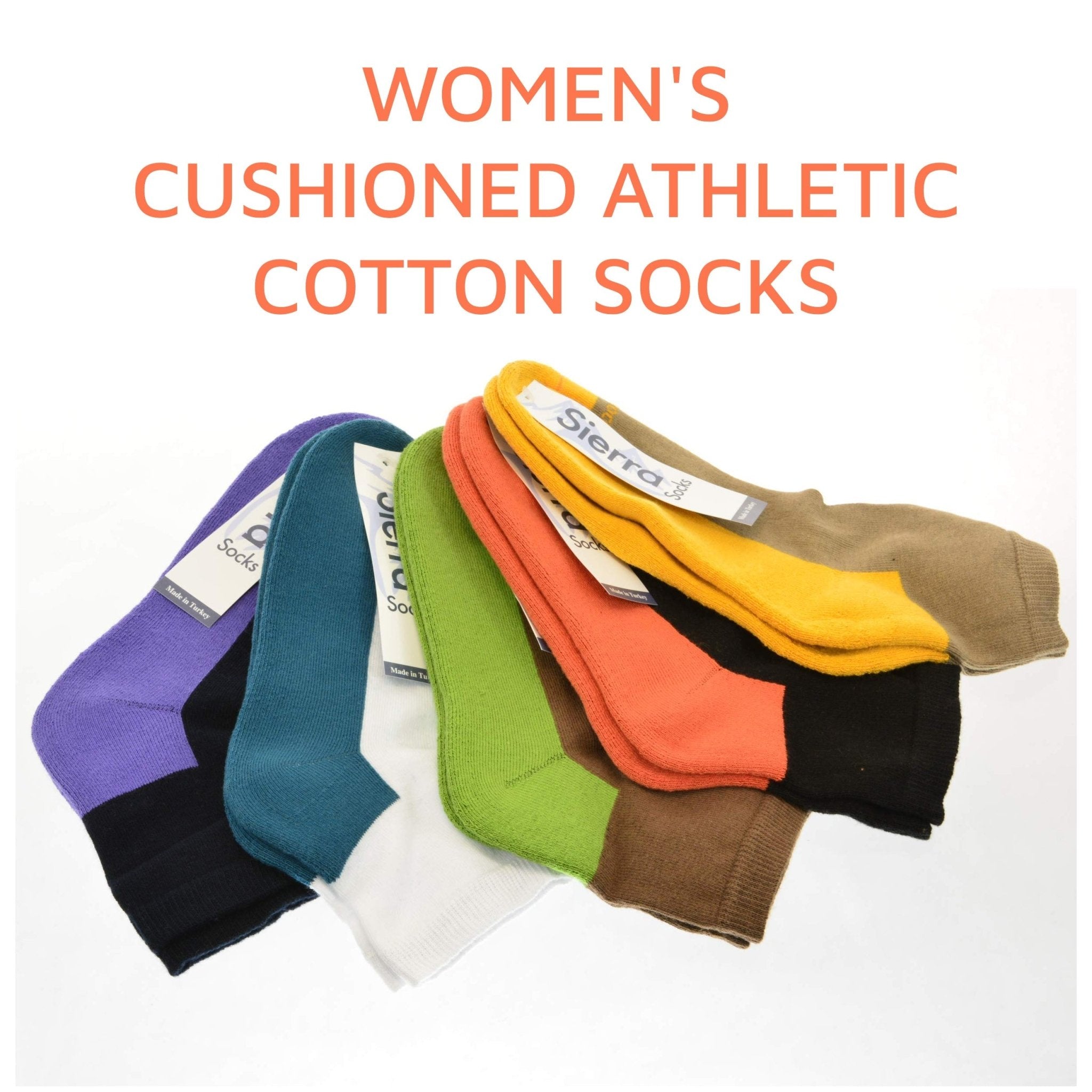 Women's Cushioned Athletic Cotton Ankle Socks - Wear Sierra