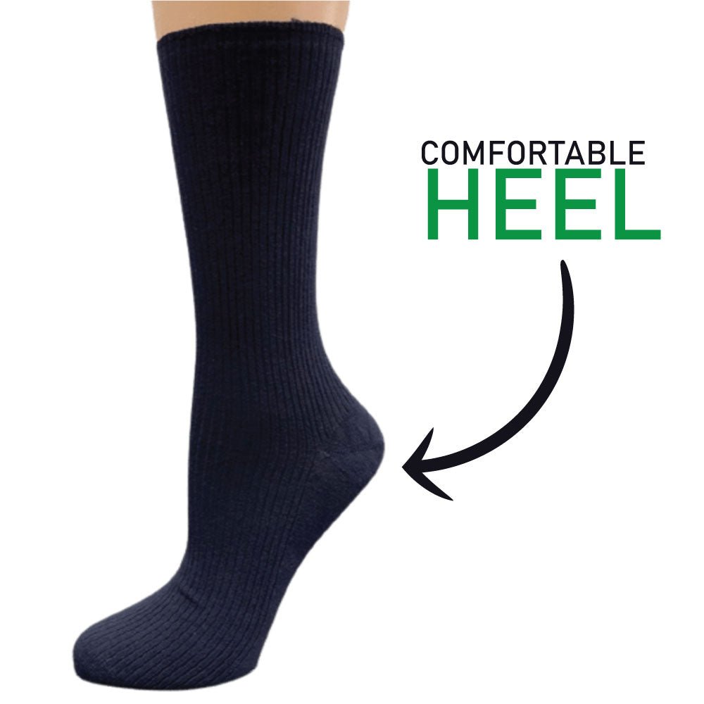 Women's Diabetic Arthritic Rayon Crew Socks 3 - Pair Packs - Wear Sierra