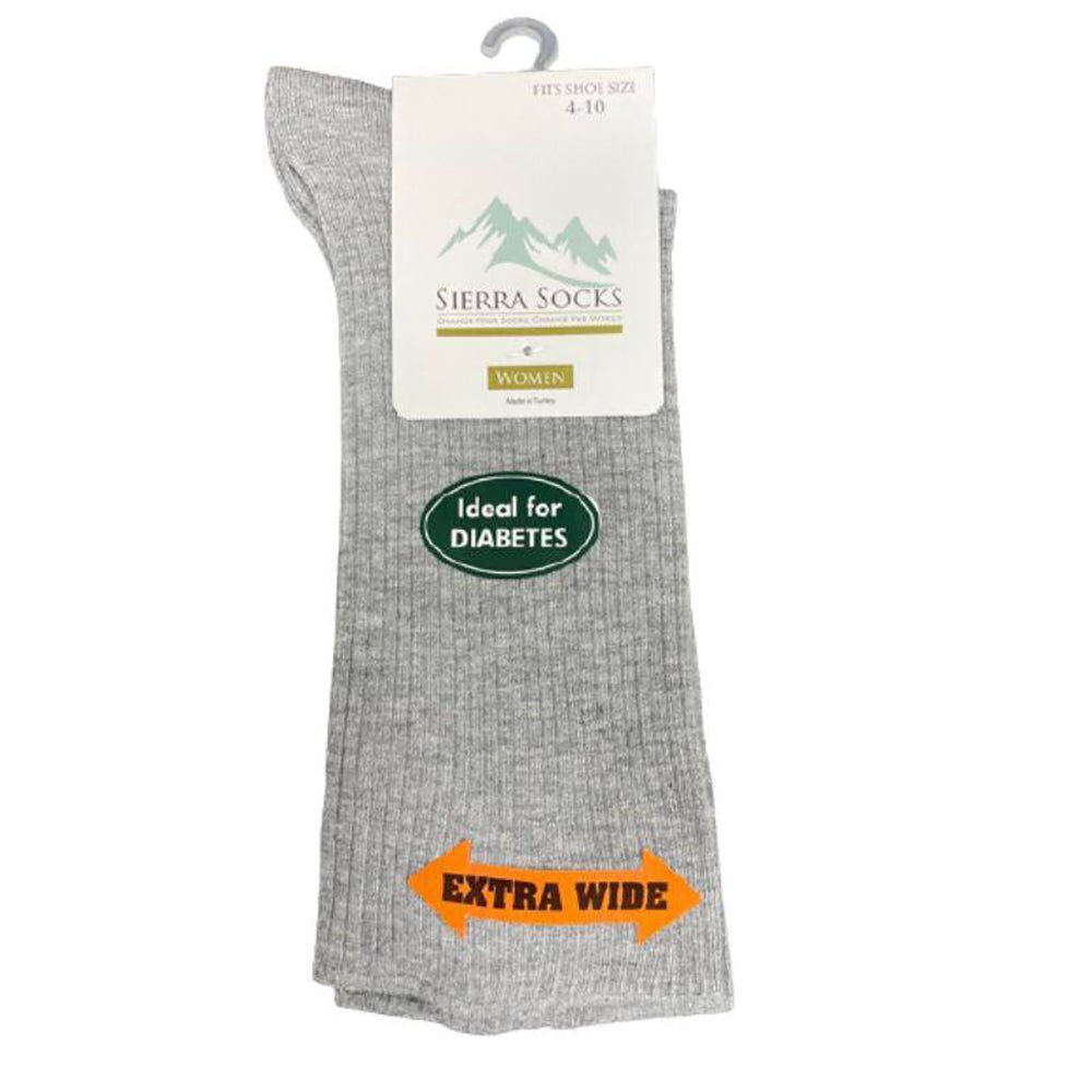Women's Diabetic Arthritic Rayon Crew Socks 3 - Pair Packs - Wear Sierra
