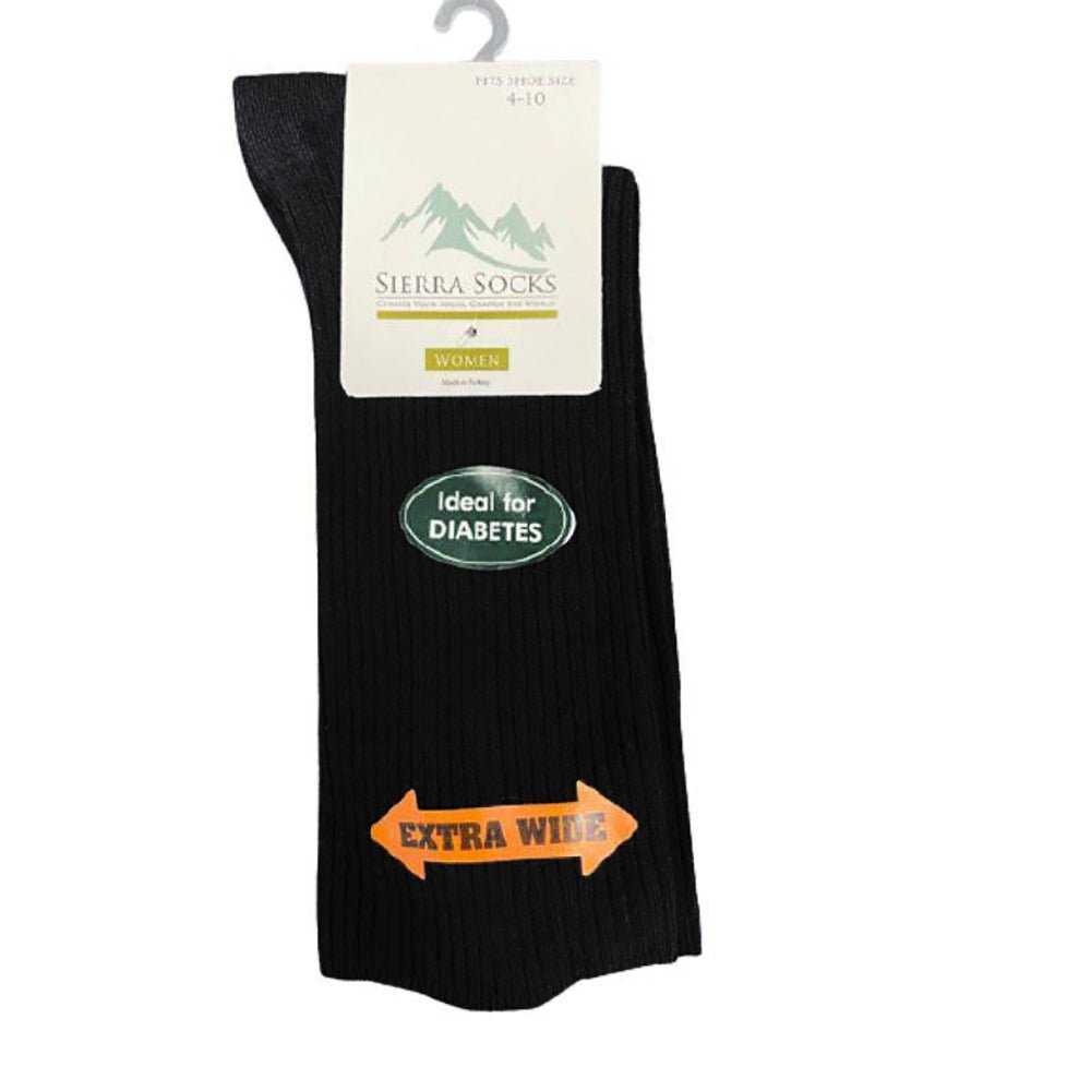 Women's Diabetic Arthritic Rayon Crew Socks 3 - Pair Packs - Wear Sierra