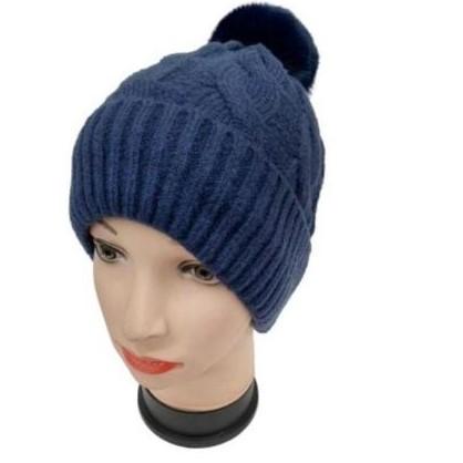 Women's & Girls' Furry Lined Hats With Pompom Beanie Cable Design - Wear Sierra