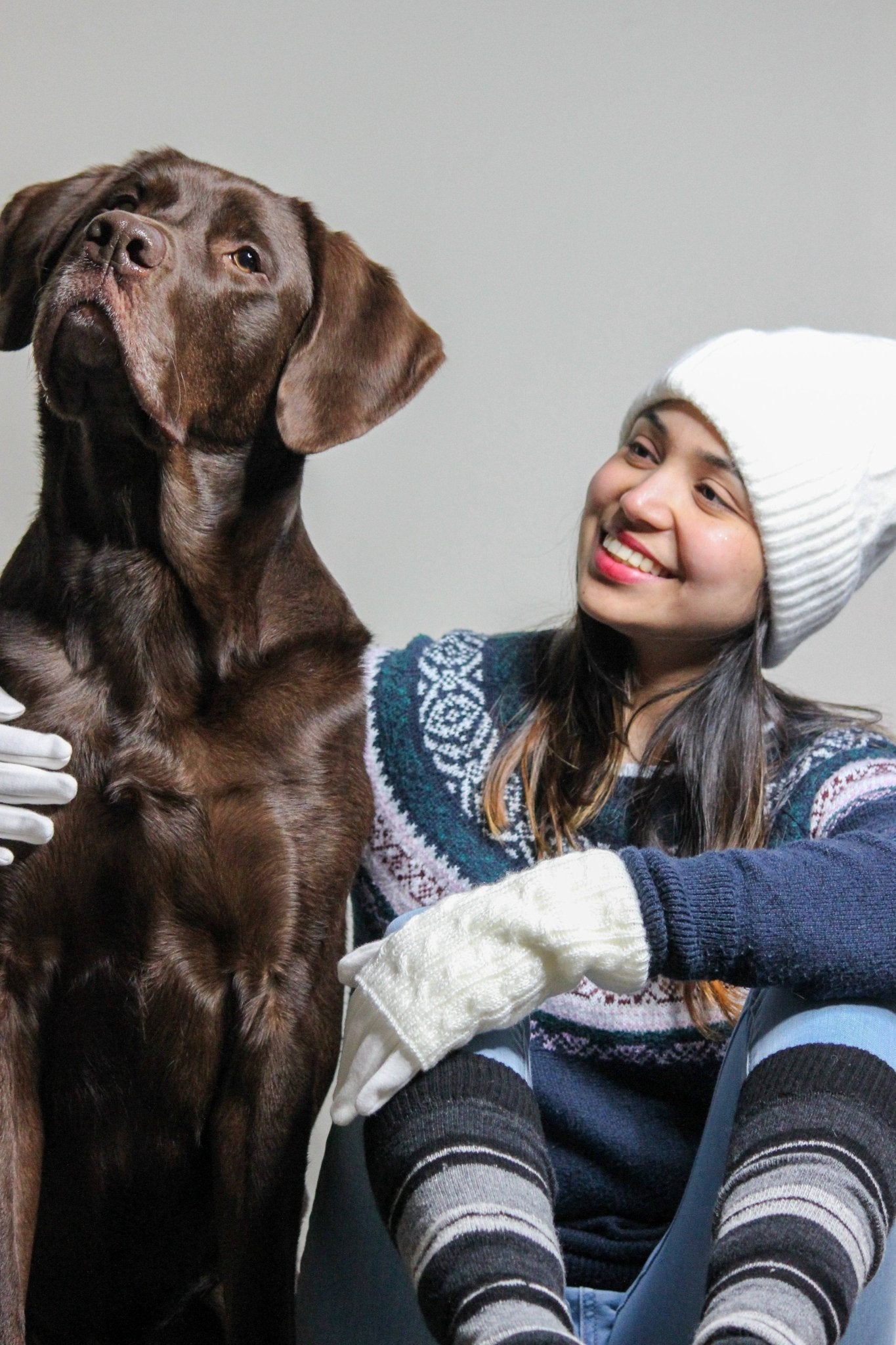 Women's & Girls' Furry Lined Hats With Pompom Beanie Cable Design - Wear Sierra