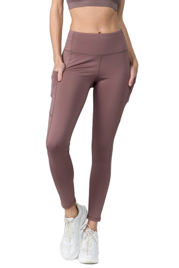 Women's High-Waist Leggings, Workout, Yoga, Running Pants with Pockets, Ankle-Length Activewear - Wear Sierra