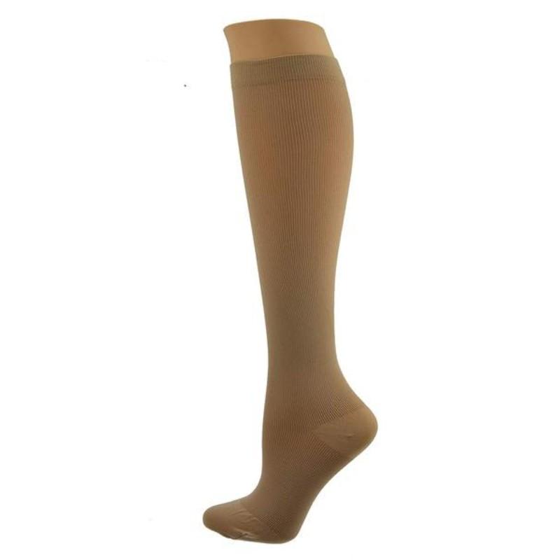 Women's Nylon Knee High Compression Socks (15-20 mmHg) 1 Pair Pack in Classic Colors - Wear Sierra