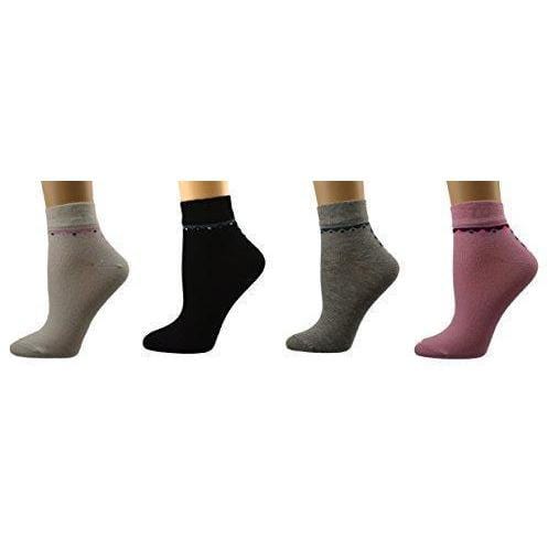 Women's Rayon Low-Cut 4 Pair Pack Colorful Socks - Wear Sierra