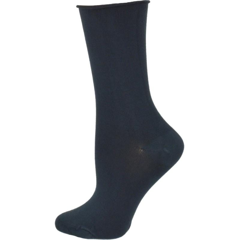 Women's Rayon Socks - Roll Top Colorful Crew - with Wide Calf - 3 Pair Packs - Wear Sierra