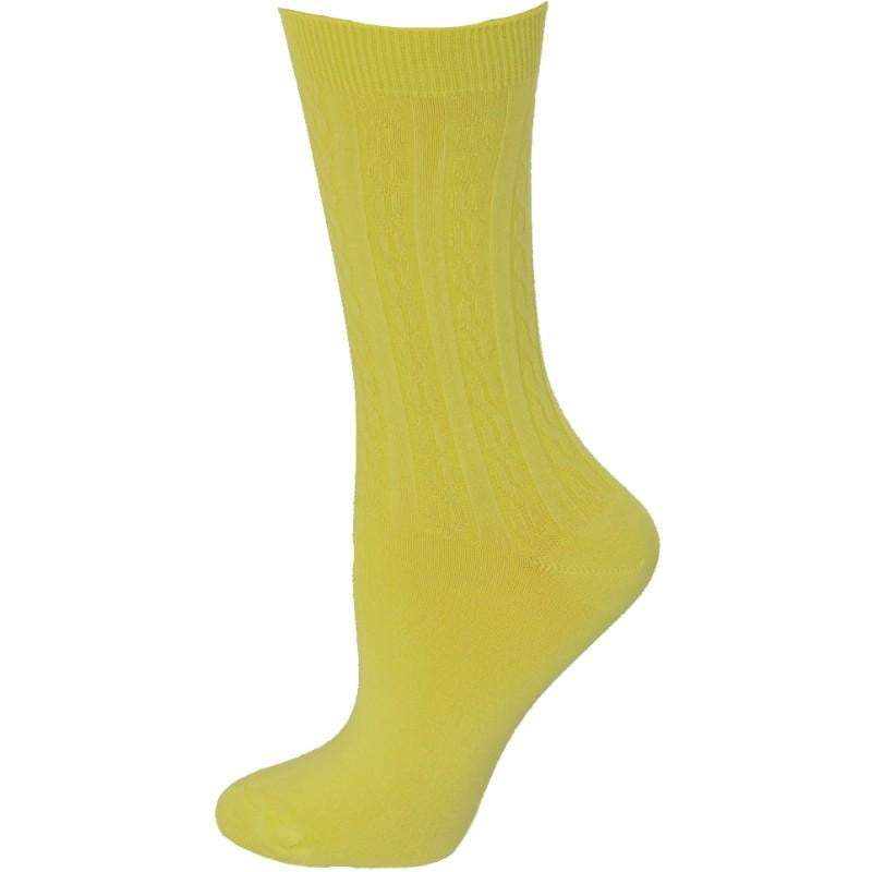 Women's Silky Rayon Cable Pattern Crew Socks in 3 Pair Packs - Great for Spring & Summer - Wear Sierra