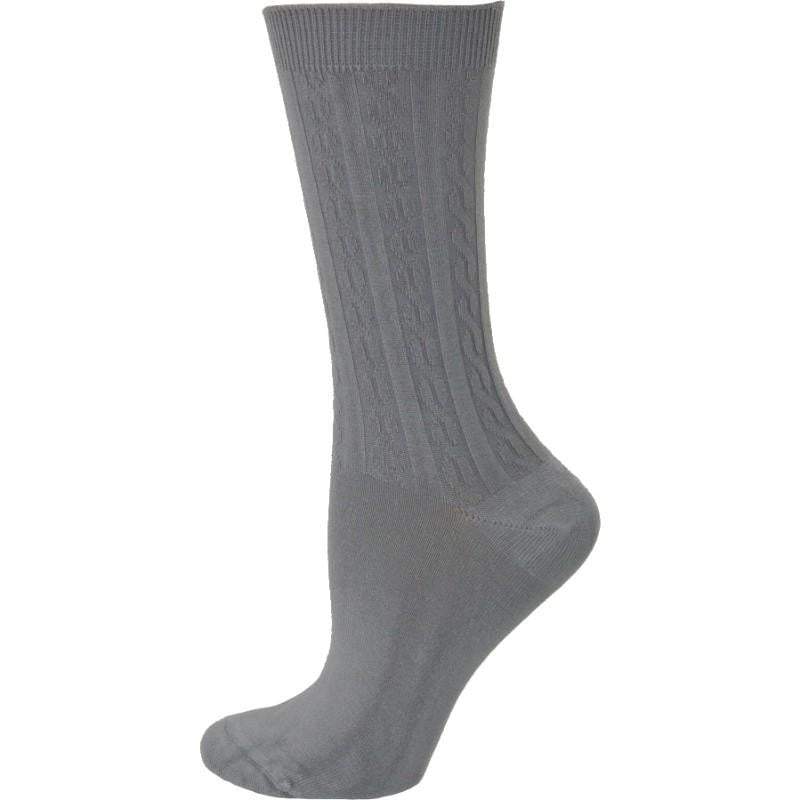 Women's Silky Rayon Cable Pattern Crew Socks in 3 Pair Packs - Great for Spring & Summer - Wear Sierra