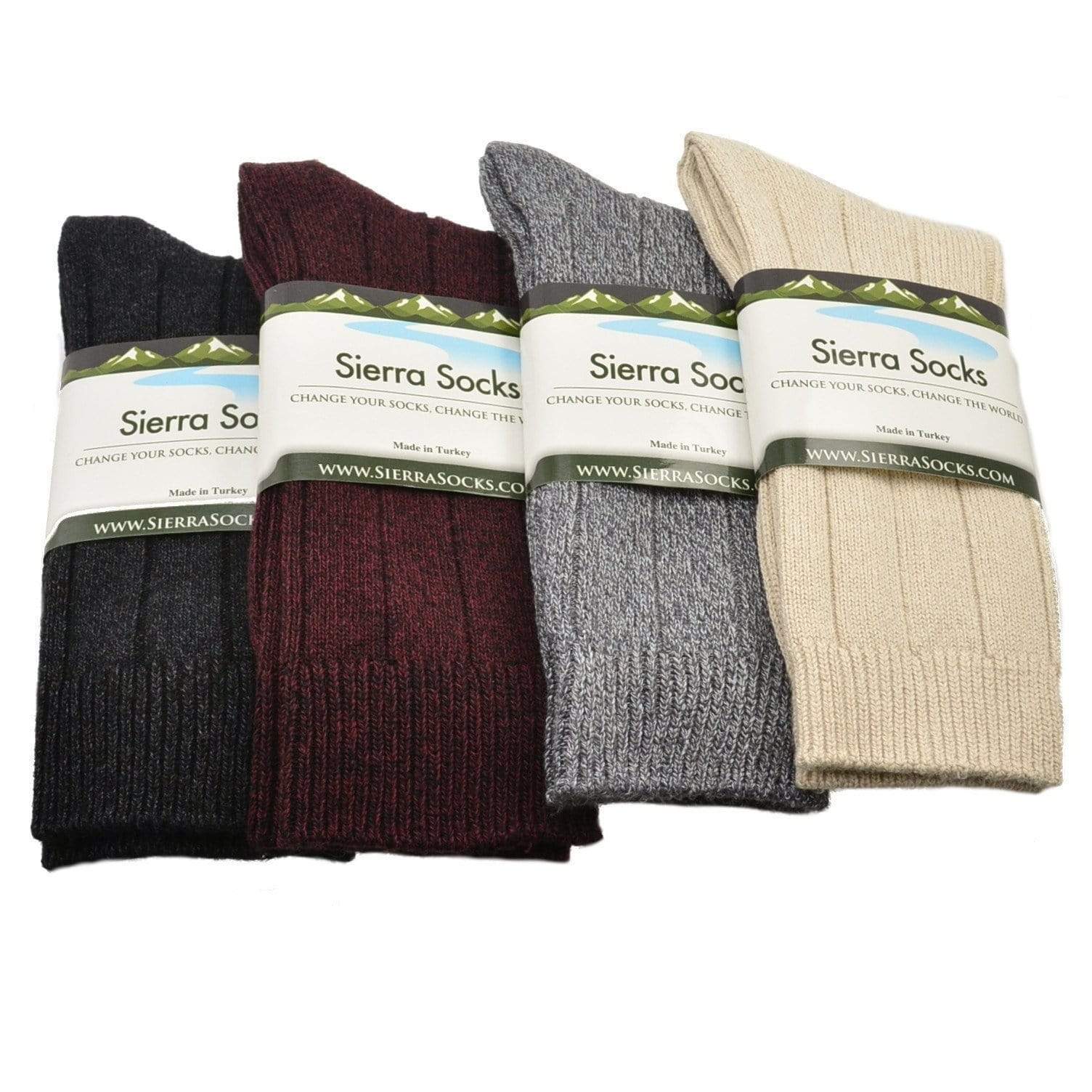 Women's Silky Rayon True Rib Casual Crew Socks - Wear Sierra