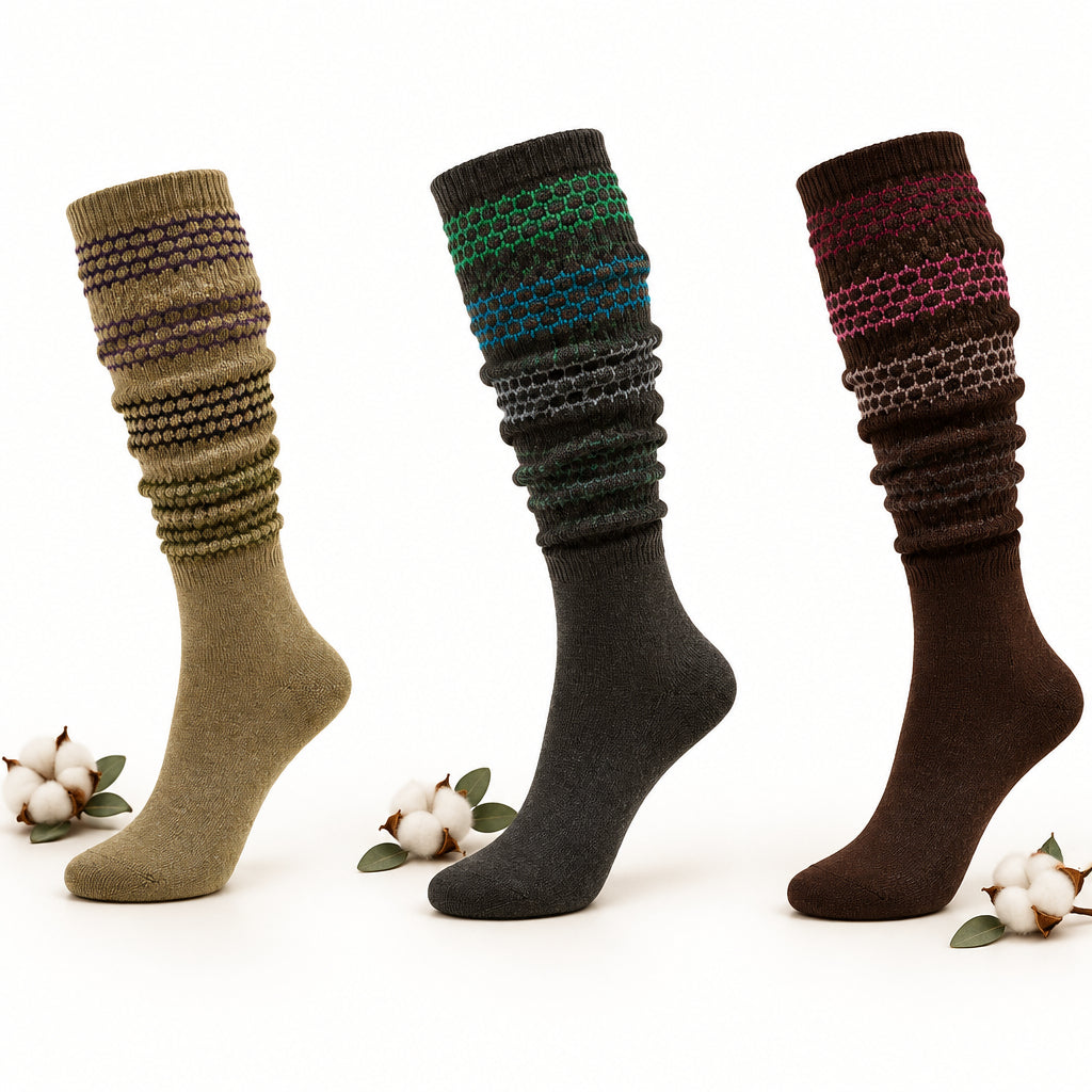 Women's Slouch or Knee High Organic Cotton Socks - Wear Sierra