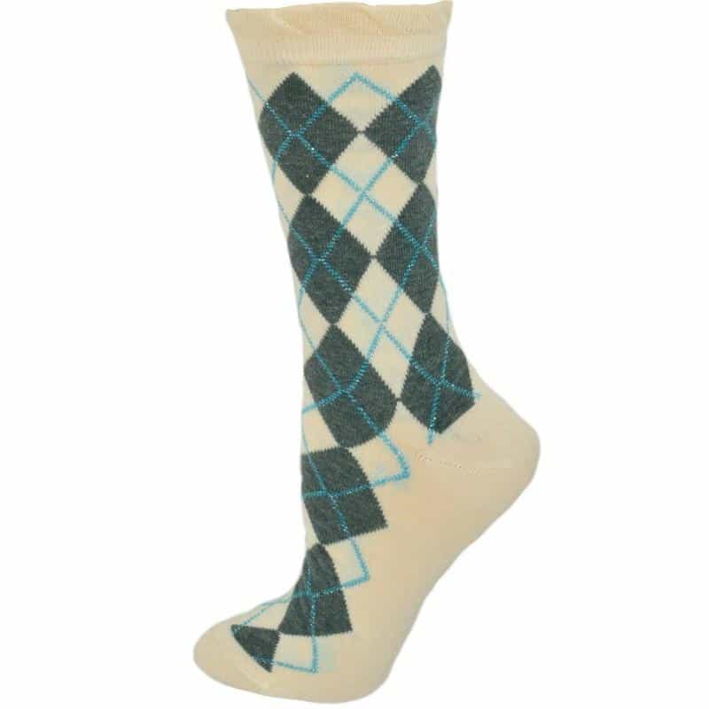 Women's Sparkly Cotton Argyle Crew Socks 2 - Pair Packs - Wear Sierra